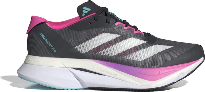 Adidas Women's Adizero Boston 12 Grey/Black/Lucid Pink | Buy